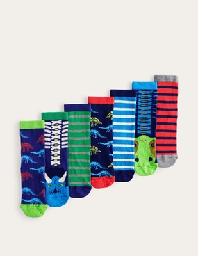 Socks 7 Pack-Dinosaurs