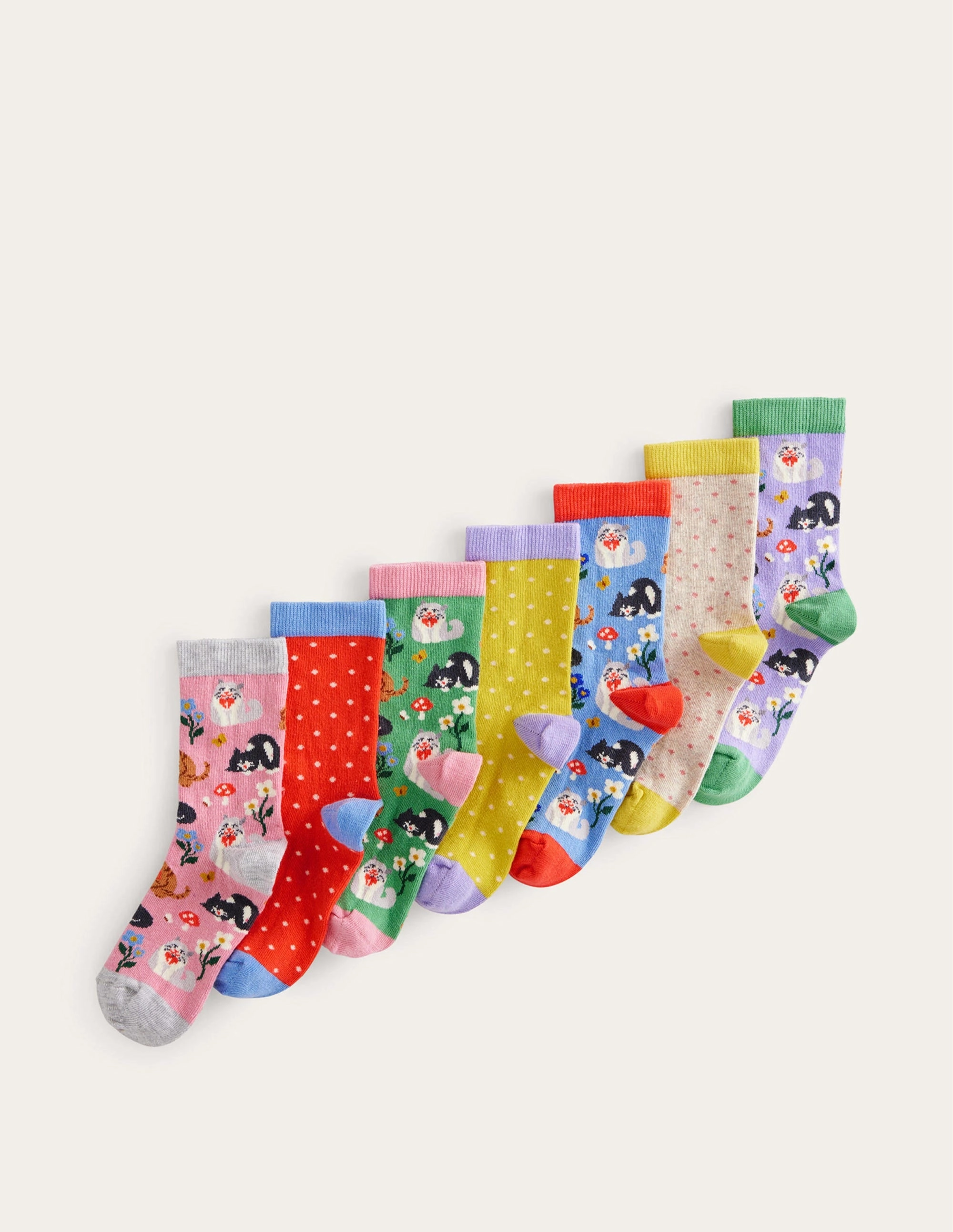 Socks 7 Pack-Multi Cats