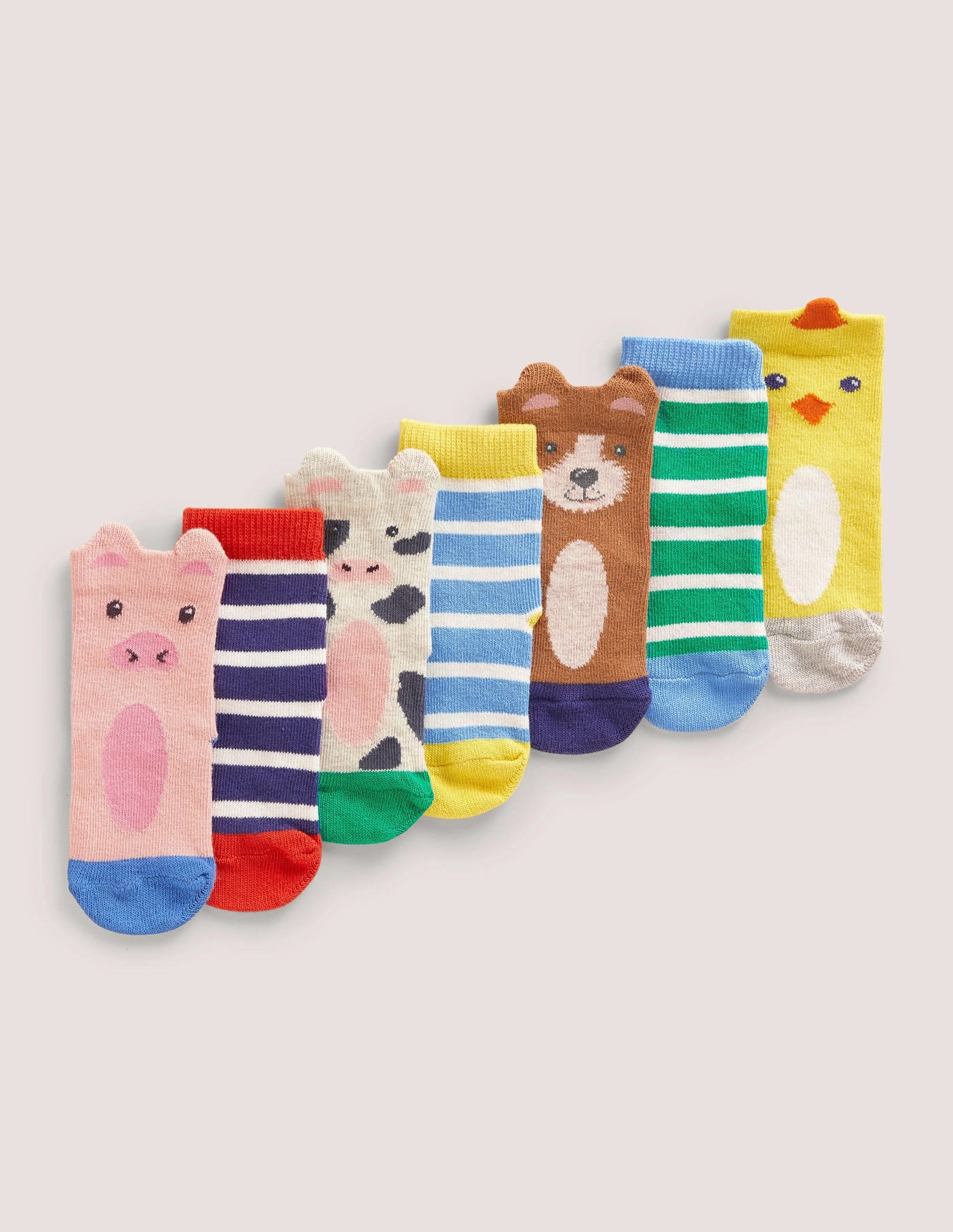 Socks 7 Pack-Multi Farm Animals