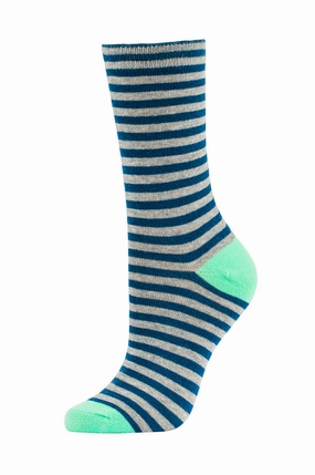 SOFRA WOMEN'S COTTON CREW SOCKS (SFC200_3-IBLU)