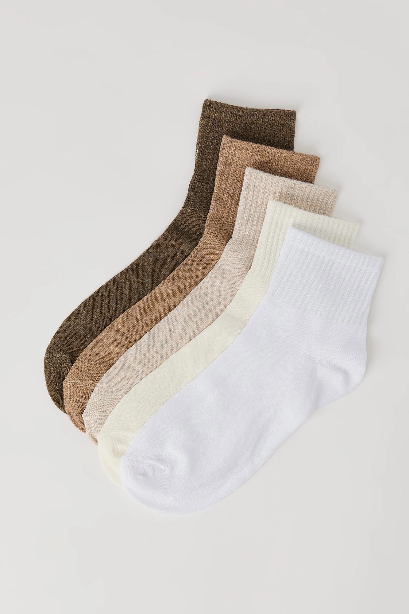 Solid Quarter Socks (5 Pack)