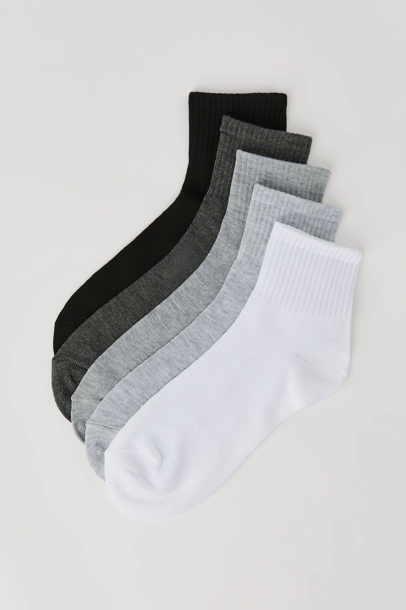 Solid Quarter Socks (5 Pack)