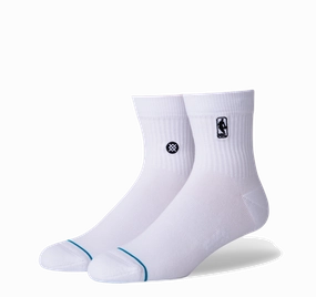 Stance NBA Logoman White Quarter Socks
