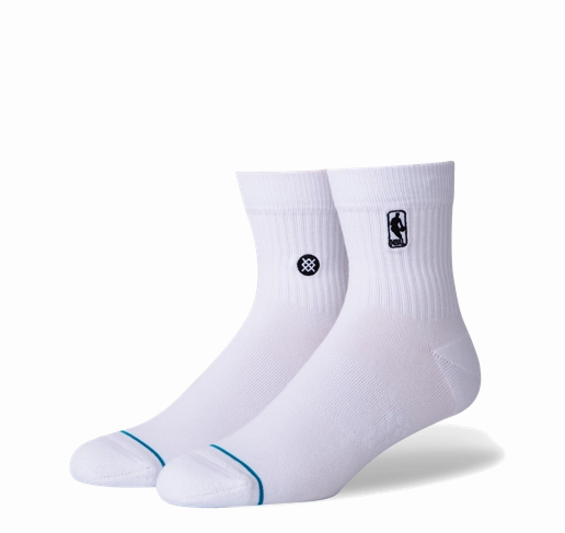 Stance NBA Logoman White Quarter Socks