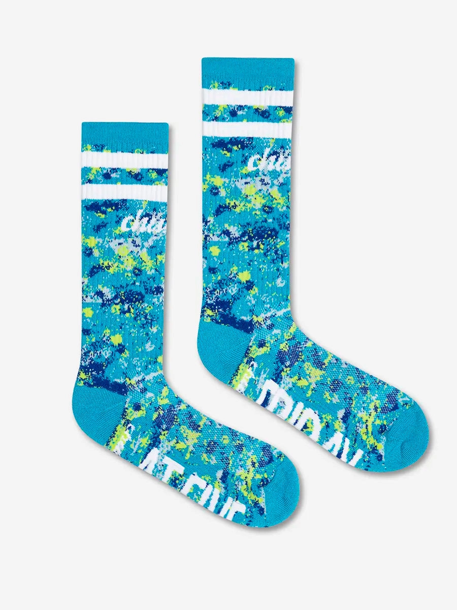 Teal Splatter Socks