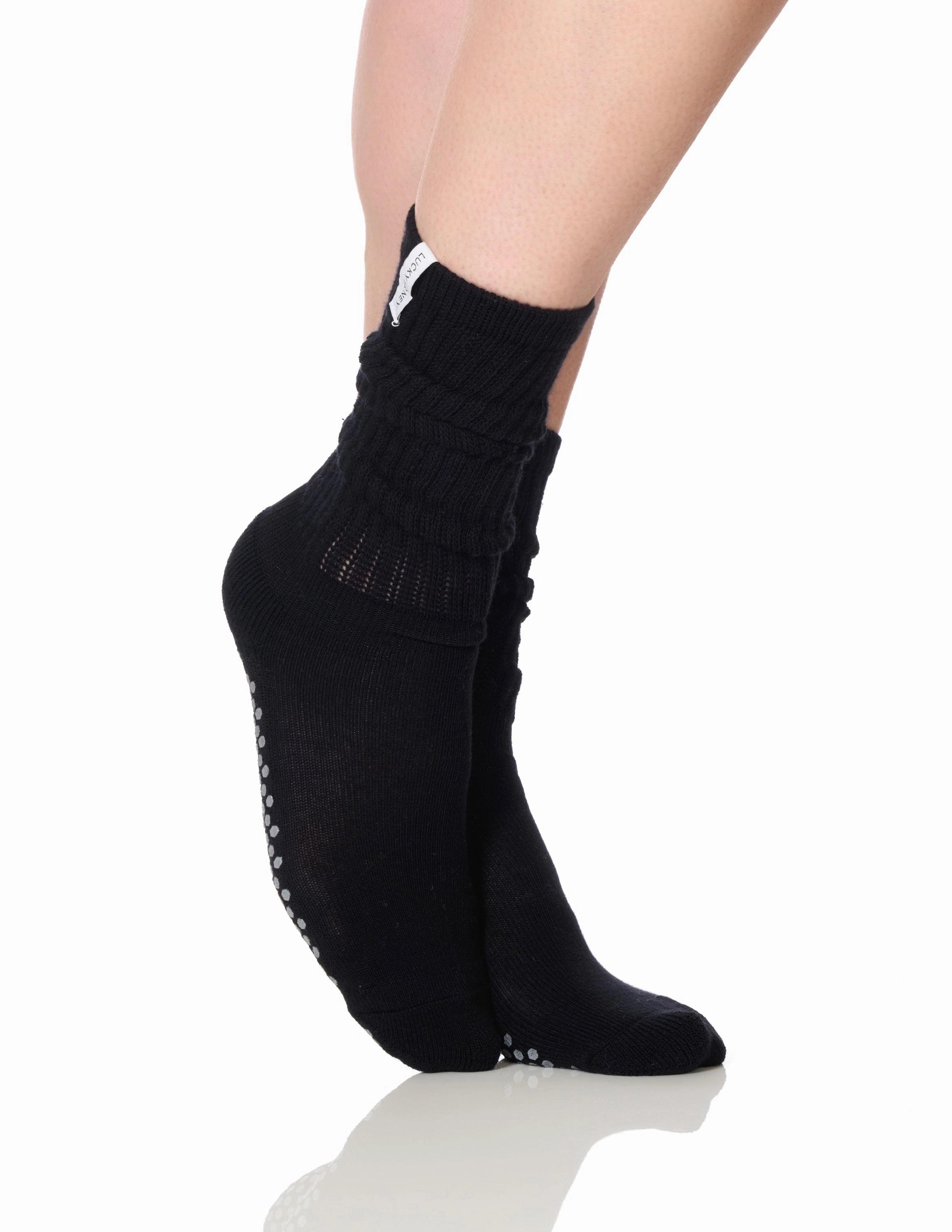 The Scrunchie Grip Sock Black