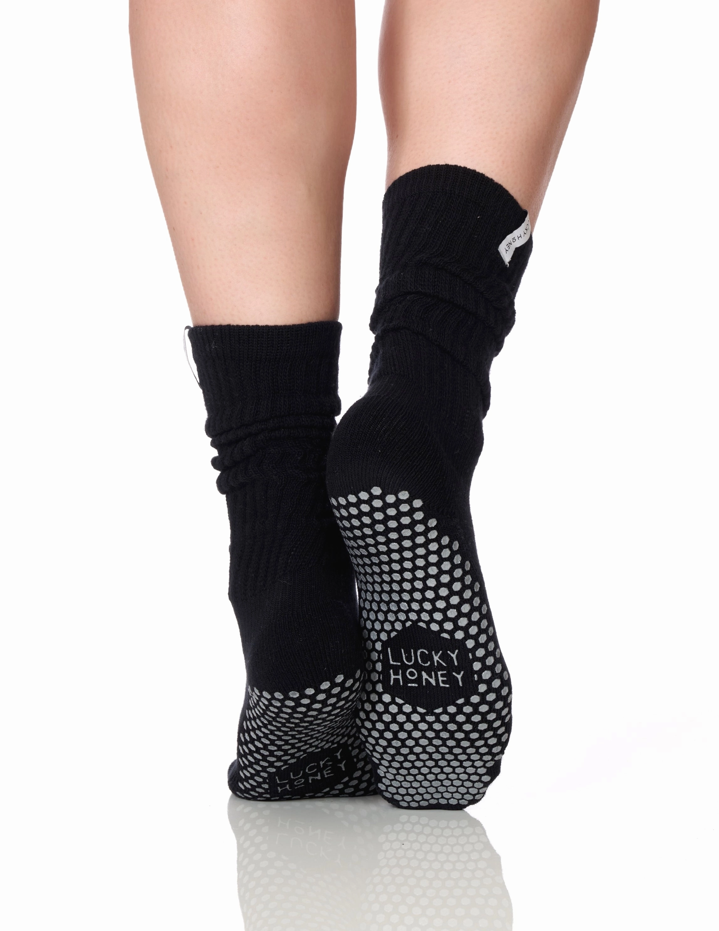 The Scrunchie Grip Sock Black