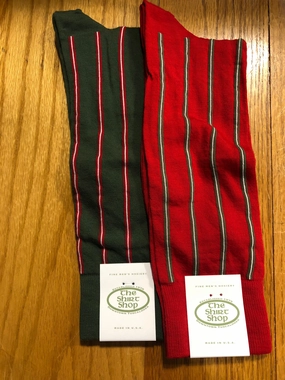The Shirt Shop Socks - Christmas Stripe (2 Colors)