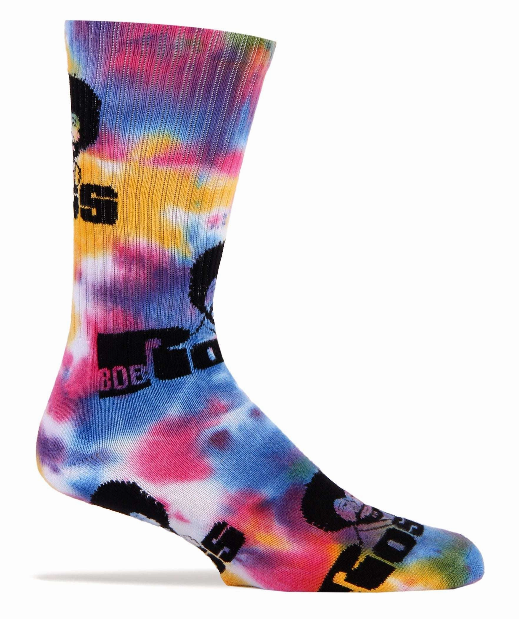 Tie Dye Bob Ross Socks