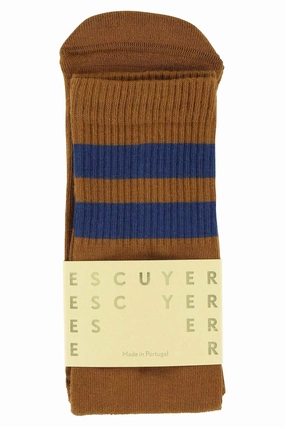 Unisex Tube Socks - Caramel Café / Blue Wing Teal