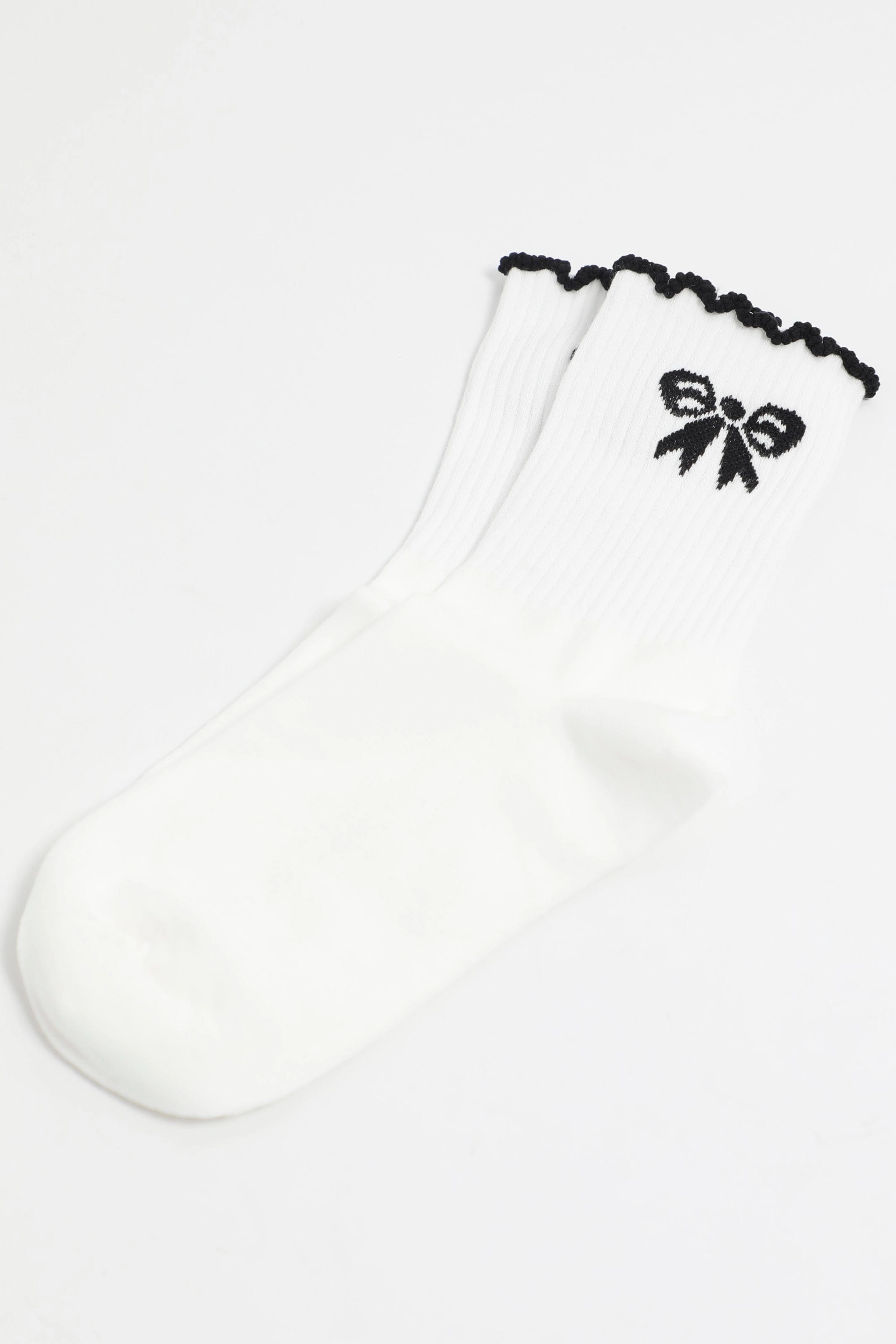 White Bow Socks