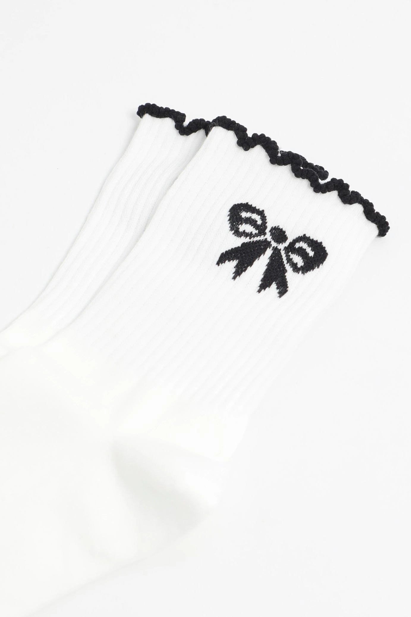 White Bow Socks