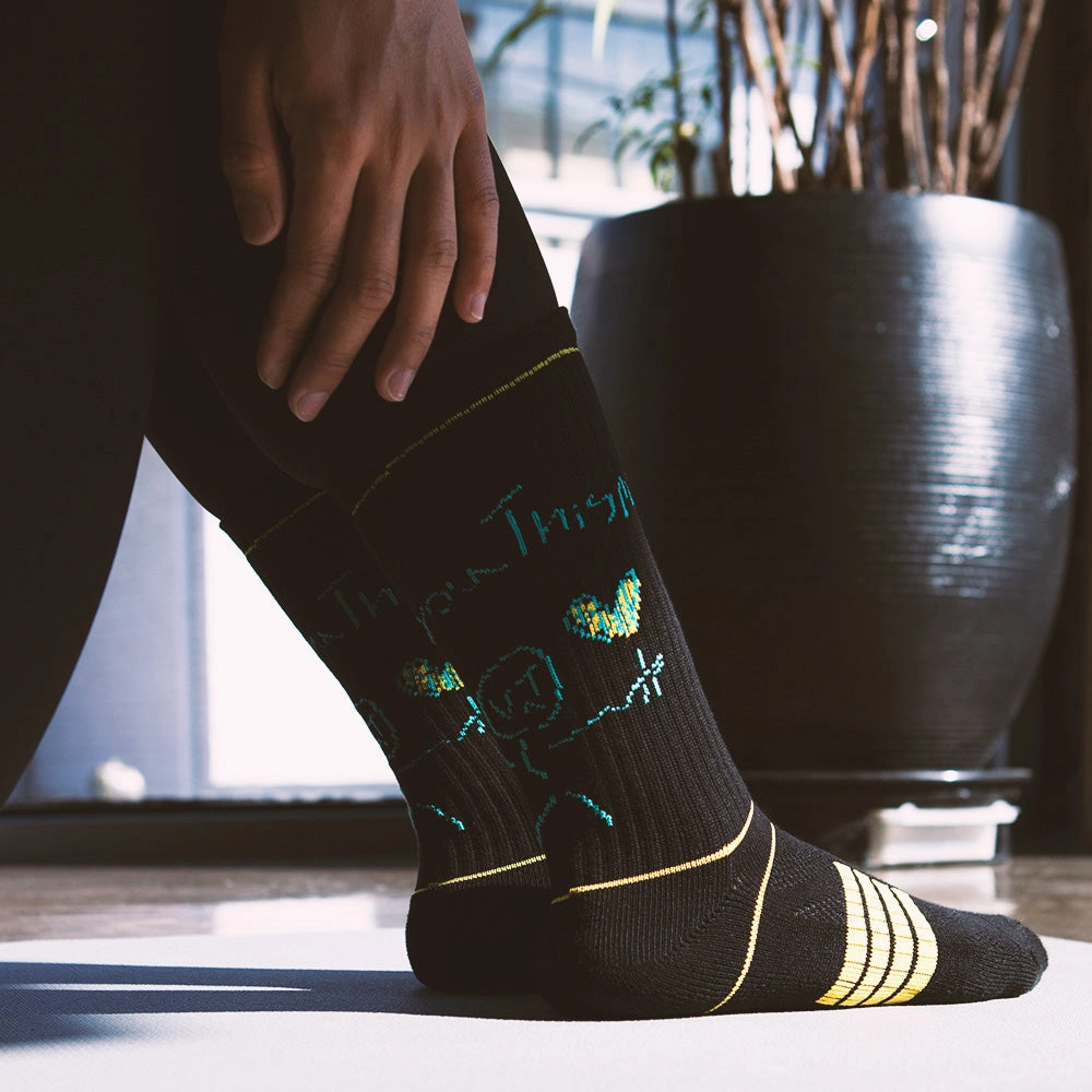Women's Love You This Much Athletic Socks - Black