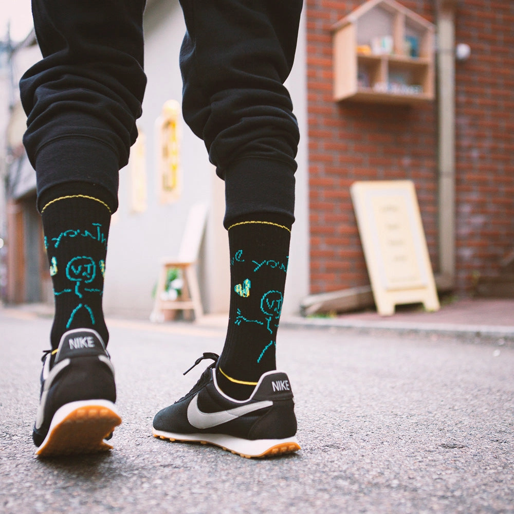 Women's Love You This Much Athletic Socks - Black