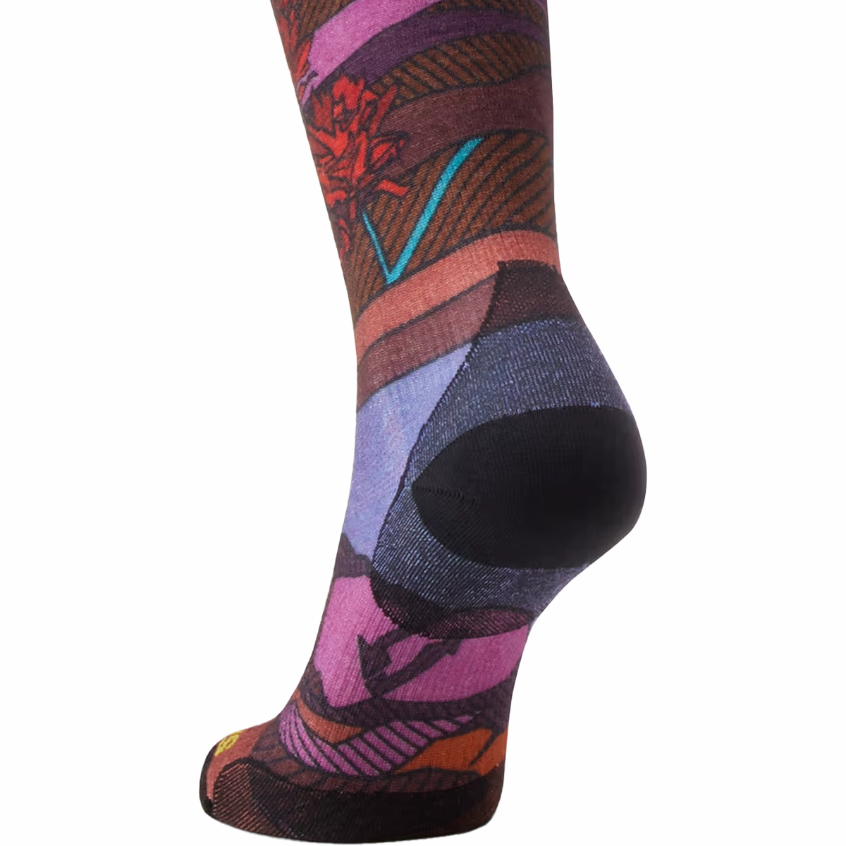 Women's Ski Floral Field Print Over The Calf Socks
