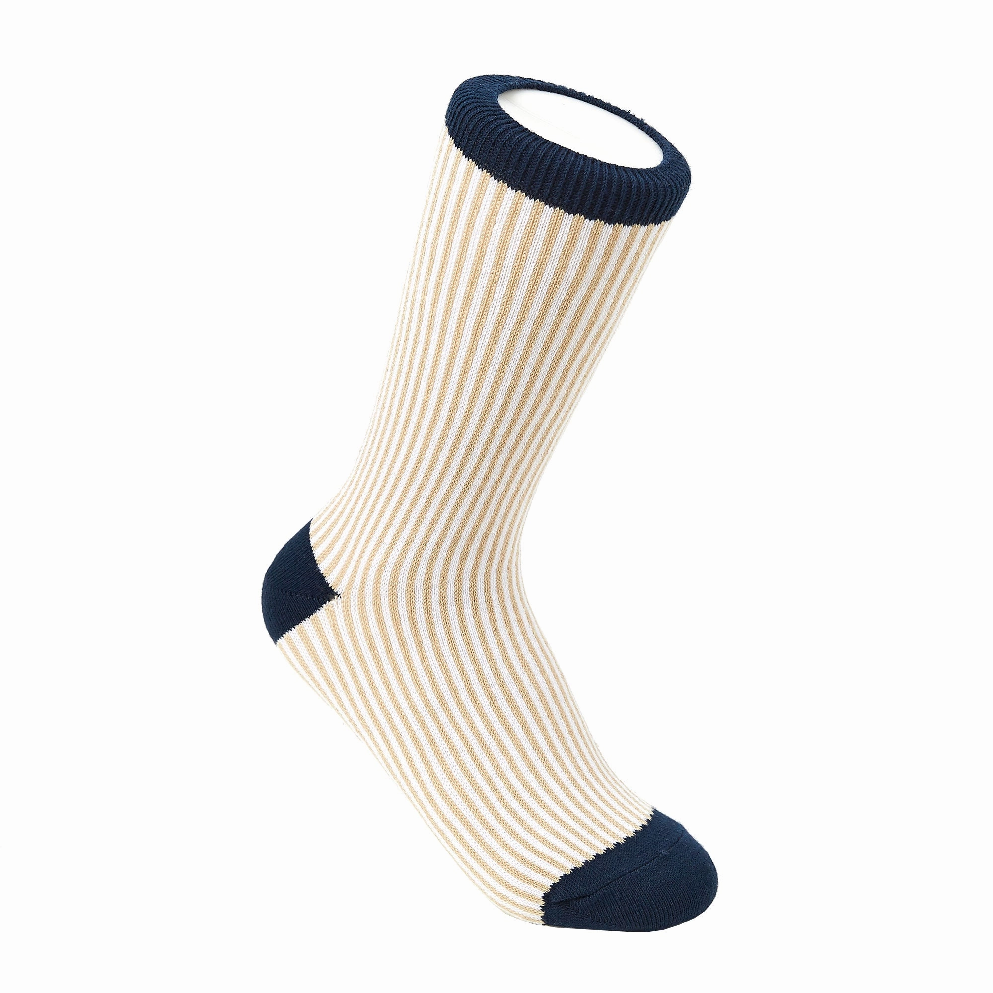 Women's Swoony Lines Socks - Beige, Ivory, & Navy