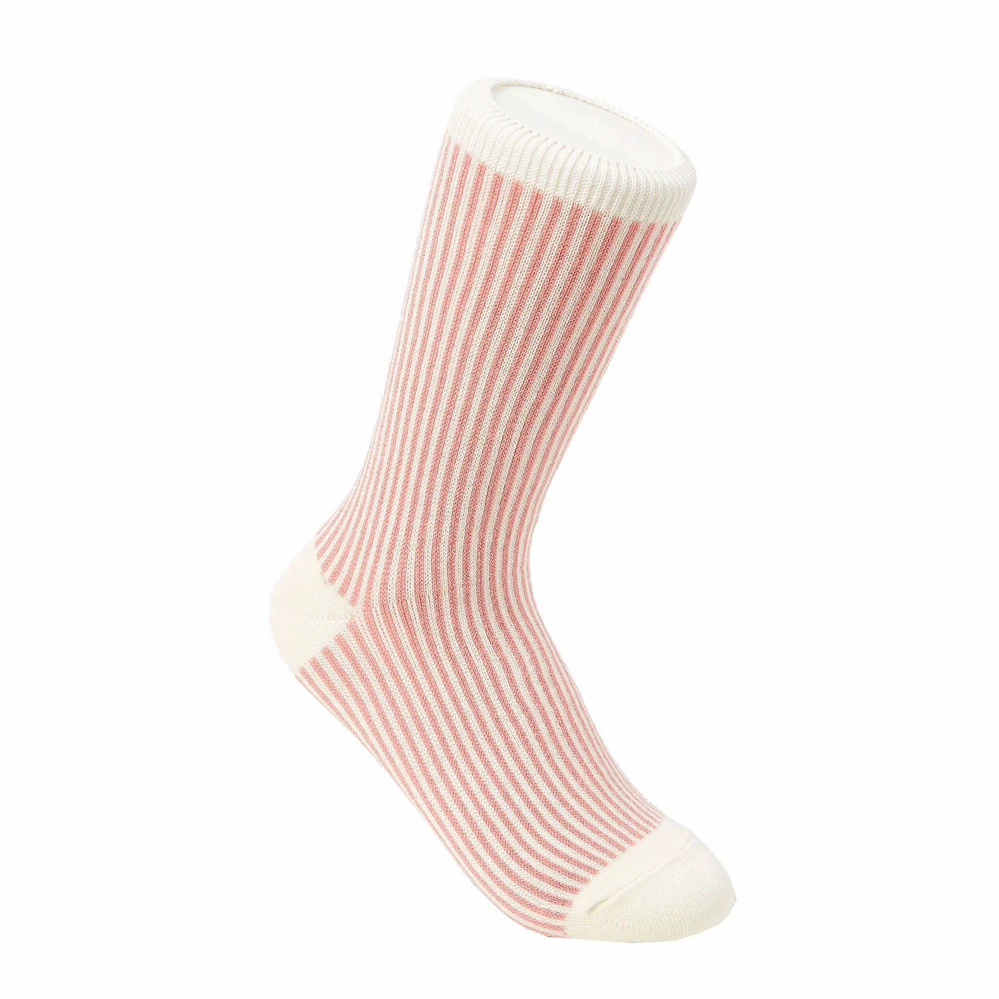Women's Swoony Lines Socks - Pink & Ivory