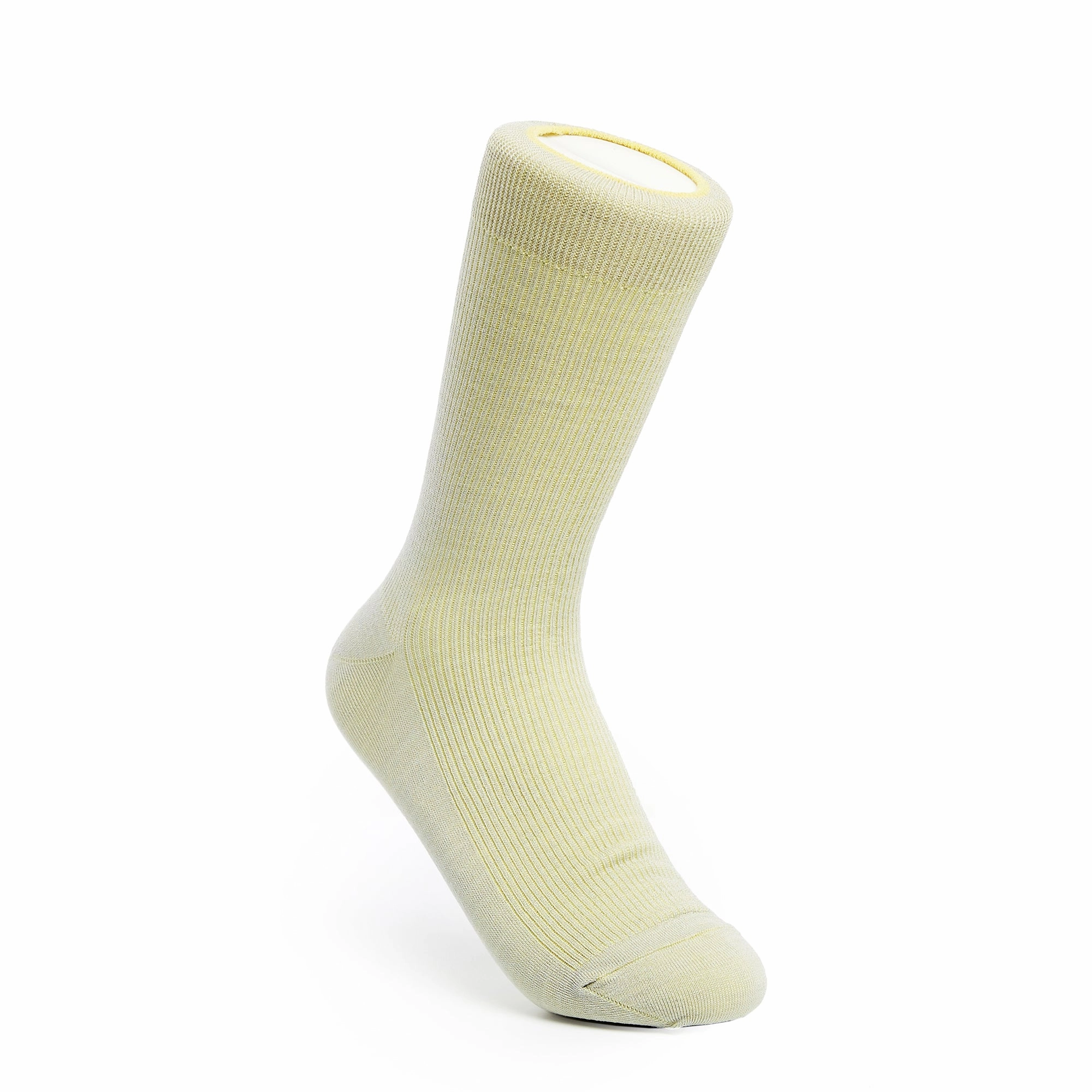 Women's Two-Tone Ribbed Socks - Gray & Yellow
